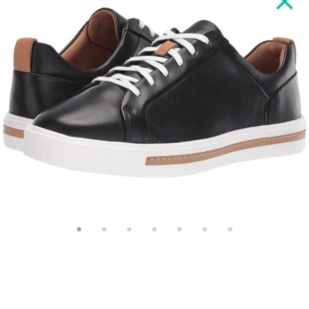 Clarks Un Maui Lace Black Leather - Size 7